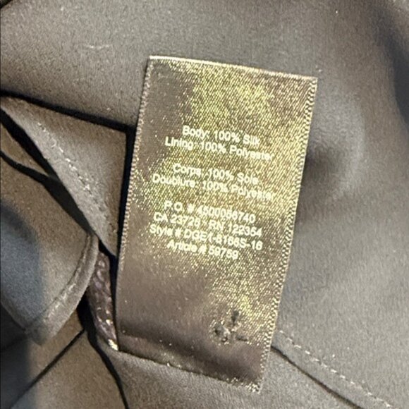 Babaton Midnight Blue Long Sleeve Silk Dress Size Small - Picture 7 of 7